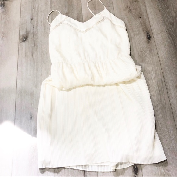 Express White Pleated Cami Dress - Picture 5 of 7